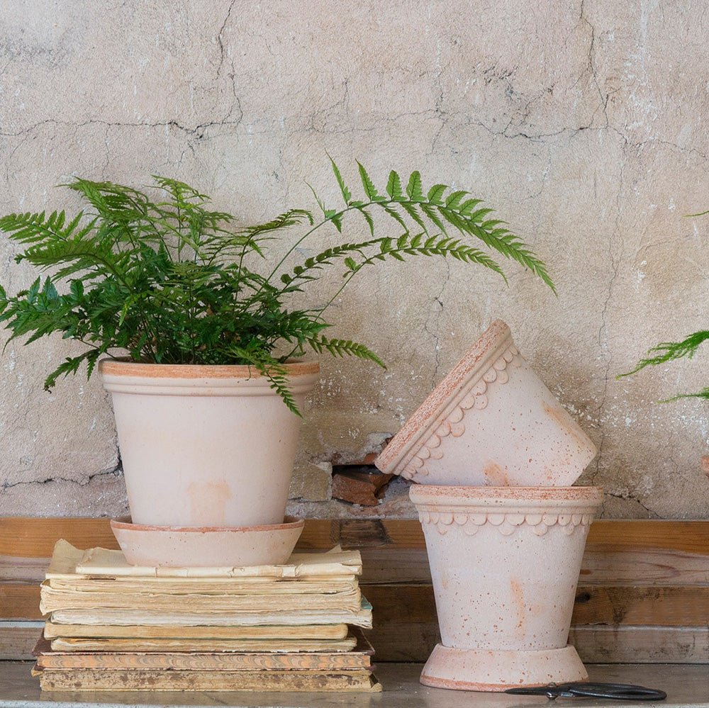 Goodee-Bergs Potter-Copenhagen Ø18 Planter & Saucer - Color - Raw Rosa