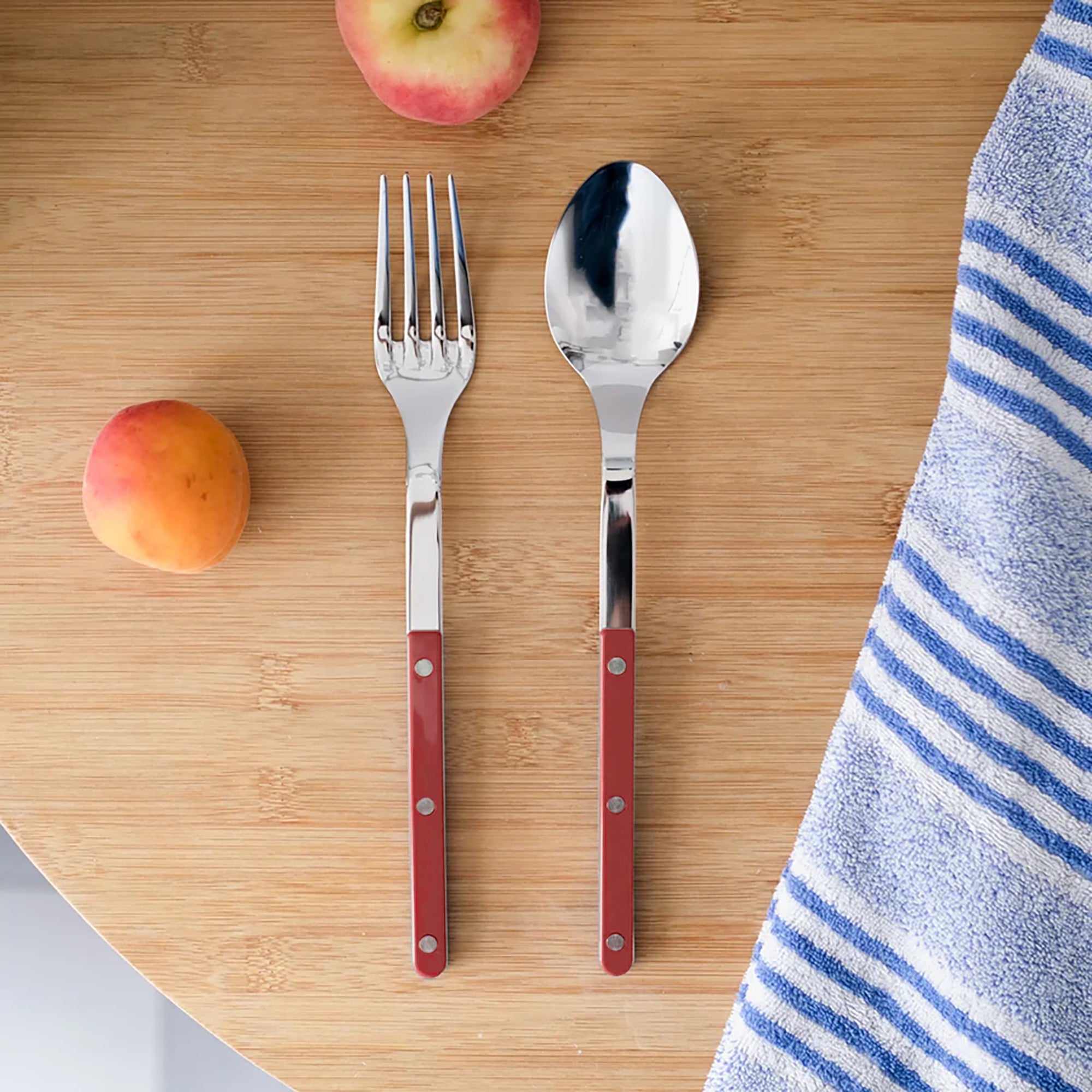 Goodee-Sabre Paris-Bistrot Solid Serving Set - Color - Burgundy/Shiny