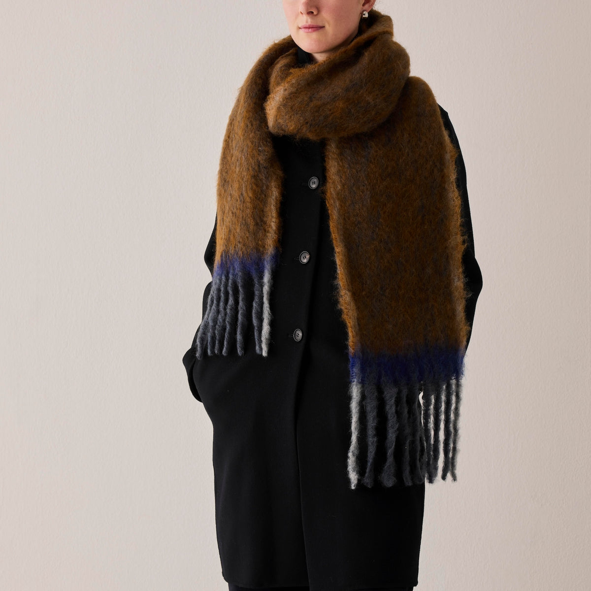 Goodee-Ezcaray-Twist Frame Scarf - Color - Chestnut