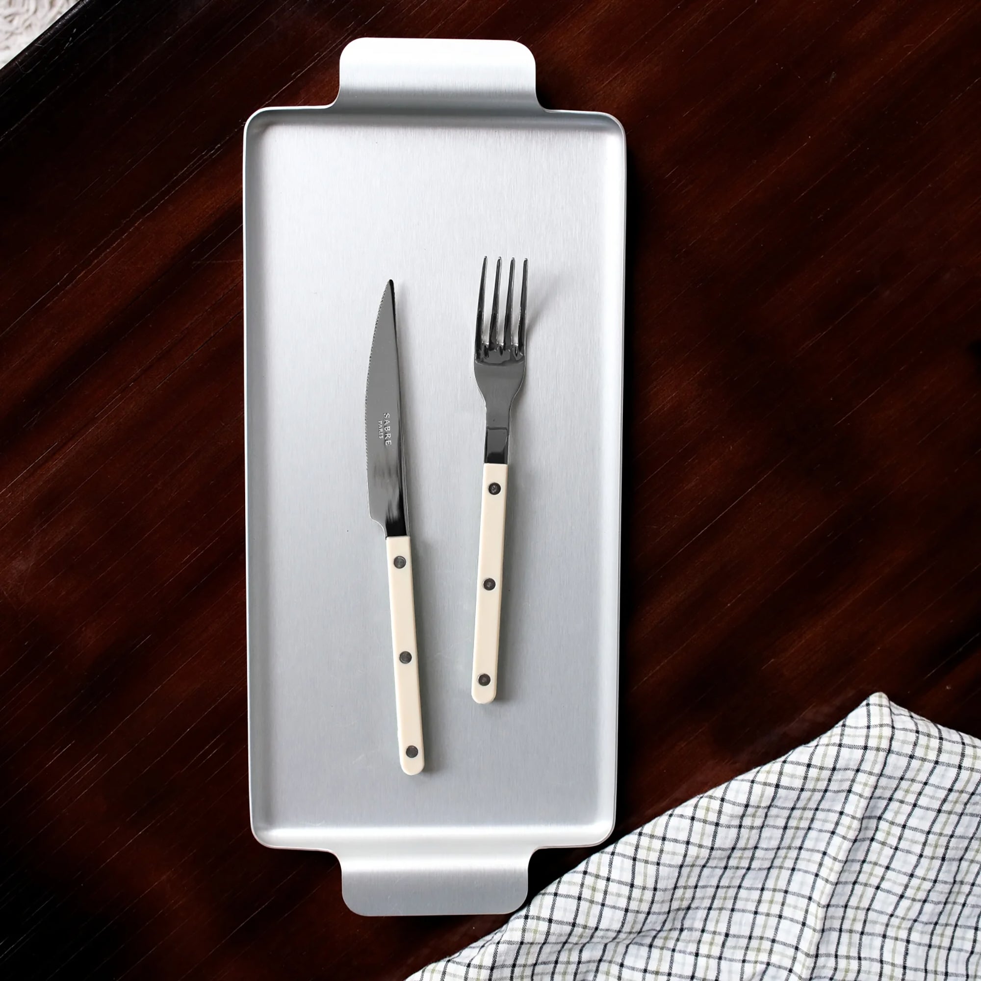 Goodee-Sabre Paris-Bistrot Solid Flatware - Set of 4 - Color - Ivory/Shiny