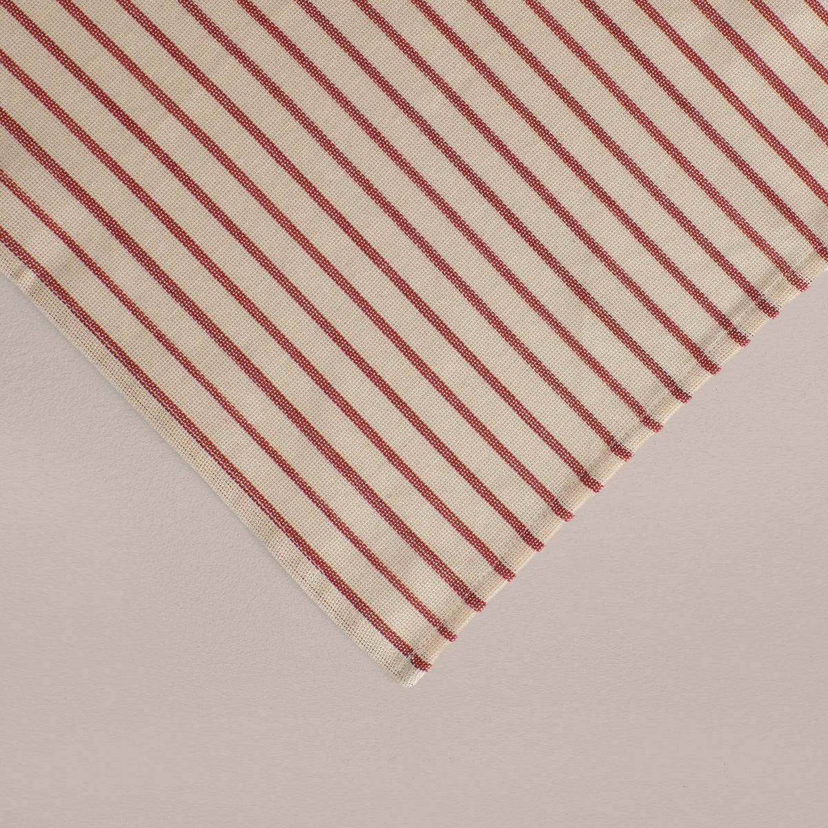 Goodee-Tensira-Hand-Dyed Cotton Napkins - Set of 4 - Color - Muted Red/Ecru
