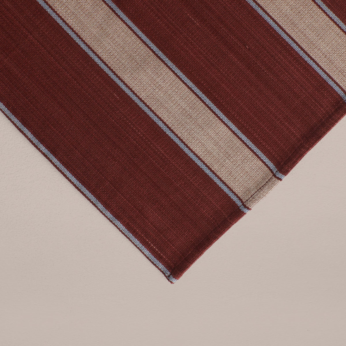 Goodee-Tensira-Hand-Dyed Cotton Napkins - Set of 4 - Color - Red/Ecru/Blue