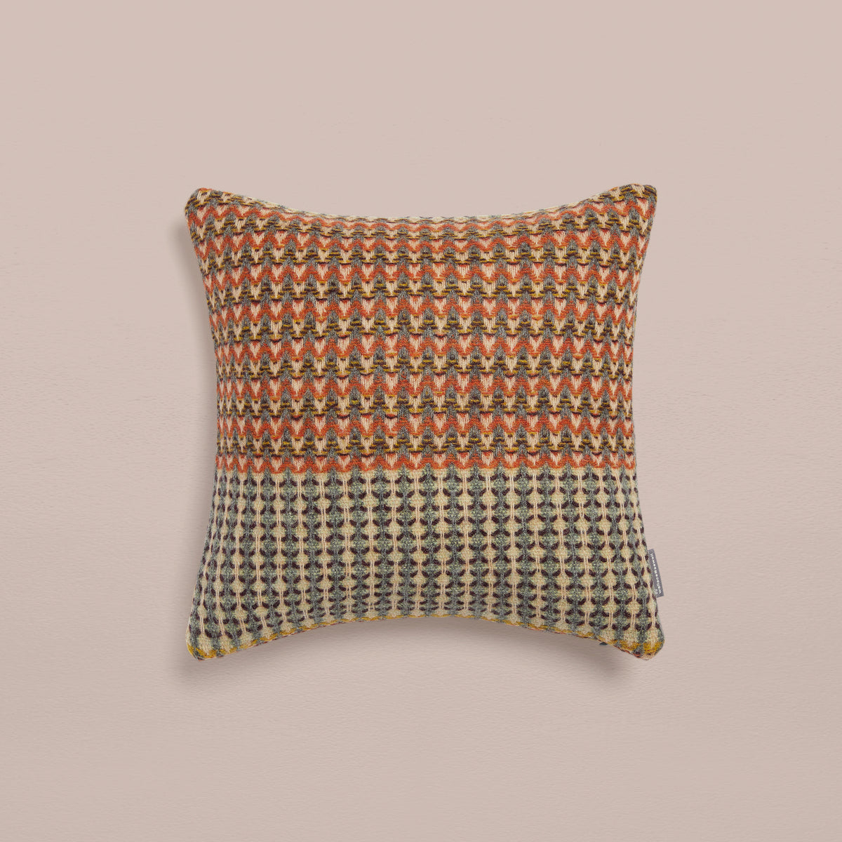Goodee-Wallace Sewell-Shetland Wool Ripple Cushion Cover - Yosemite - Color - Amber Zig Zag