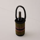 Goodee-Baba Tree-Wine Bottle Basket - Exclusive - Color - Navy/Olive/Pink