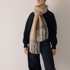 Goodee-Ezcaray-Twist Frame Scarf - Color - Oatmeal
