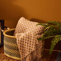 Goodee-Baba Tree-Medium Woven Short Basket - Color - Black & Natural